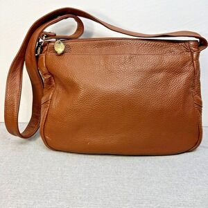 Stone Mountain Brown Leather Shoulder Crossbody 3 Compartment Handbag‎ Purse USA